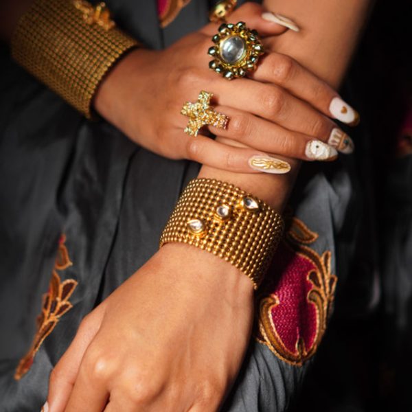 Kundan And Ghungroo Ring (RJR561)