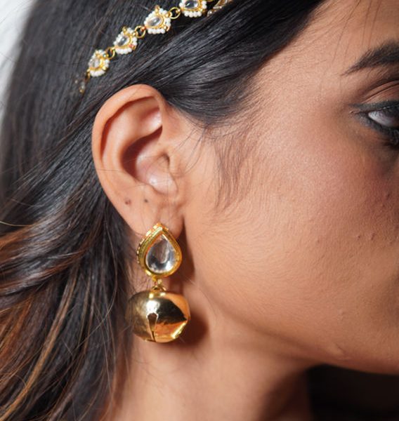 Ghunghroo And Kundan Earrings (RJE1353)