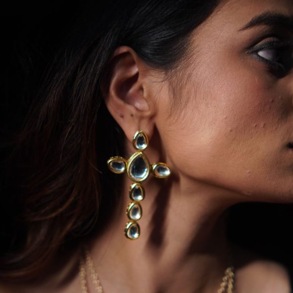 Celestial Statement Kundan Earrings (RJE1358)