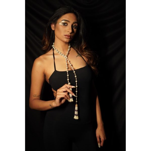 Pearl Tie n Tie Necklace (RJN2143)